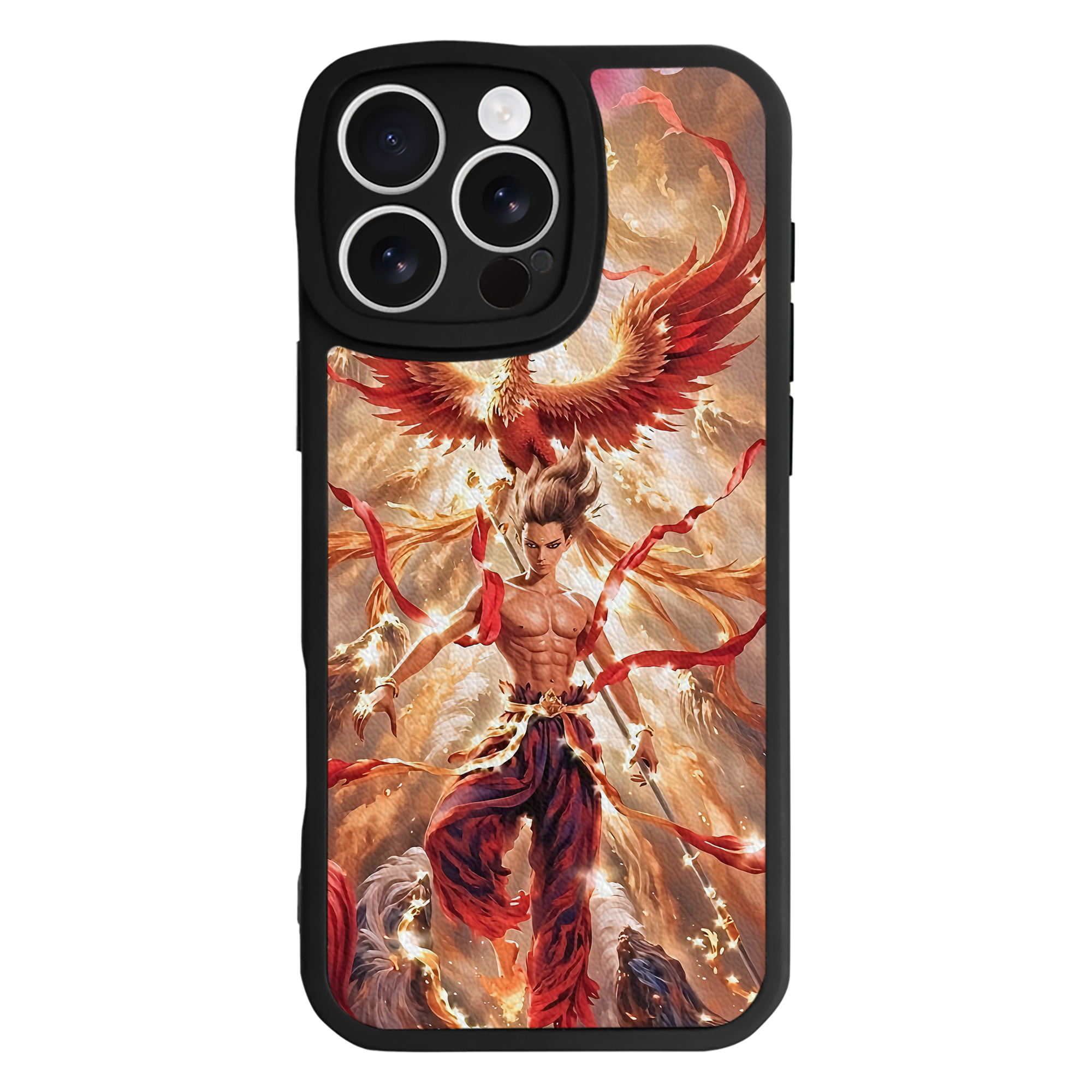 （画像用） Ne Zha 2 ナタ 魔童の大暴れ 【iPhone 16シリーズ対応】シリコンスマホケース（レザー調） 材質：シリコン
